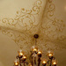 French dining room scrollwork close